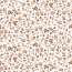 Katoenen jersey Digitale bloemen - wit / abrikoos