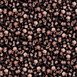 Cotton Jersey Digital Flowers - noir