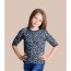 Jersey de coton Digital Flowers - bleu foncé