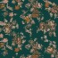 Cotton jersey Digital flowers - dark petrol
