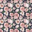Katoenen jersey Digital Roses - donkerblauw