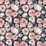 Katoenen jersey Digital Roses - donkerblauw