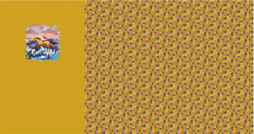 BaumwollBaumwolljersey Digital SPIRIT - ocker