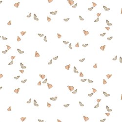 Katoenen jersey Digital Butterflies - wit
