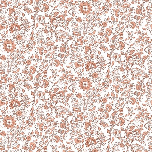 Jersey di cotone fiori giocosi - bianco