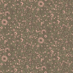 Jersey de coton fleurs ludiques - vert mousse
