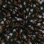Baumwolljersey Blumen - anthrazit meliert
