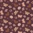 Baumwolljersey Blumen & Schmetterlinge - dunkelweinrot