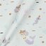 Cotton jersey glitter mermaid - white
