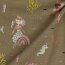 Katoenen jersey glitter zeemeermin - camel gevlekt