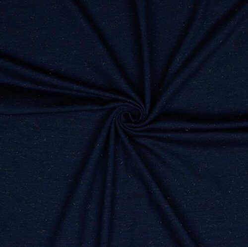 Bavlněný žerzej Goldlurex - tmavě modrý