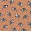 Cotton jersey raccoon - dark apricot