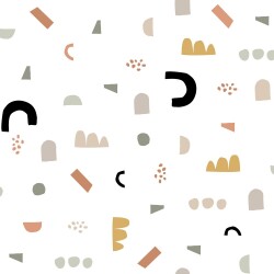 Cotton jersey pattern - white