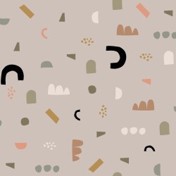 Cotton jersey pattern - sand