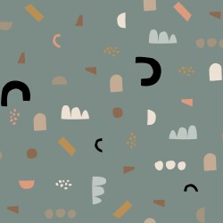 Cotton jersey pattern - old green