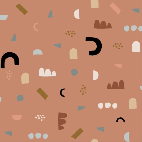 Cotton jersey pattern - dark apricot