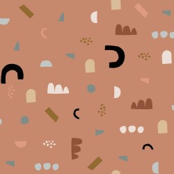 Cotton jersey pattern - dark apricot