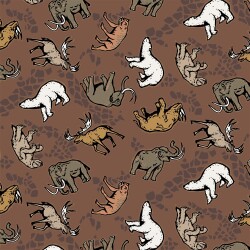 Ganzjahressweat wilde Tiere - schokobraun