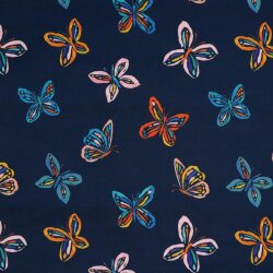Softshell Digital Papillon - bleu foncé