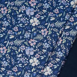 Softshell Digital Blütenregen - dunkelblau