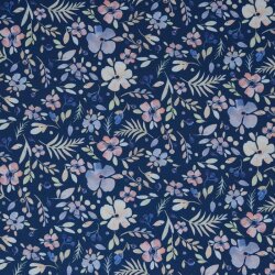 Softshell digitale a fiori - blu scuro