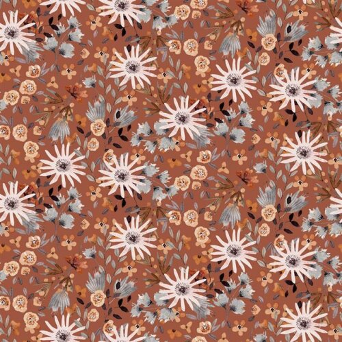 All-season sweat digital strawflowers - terracotta