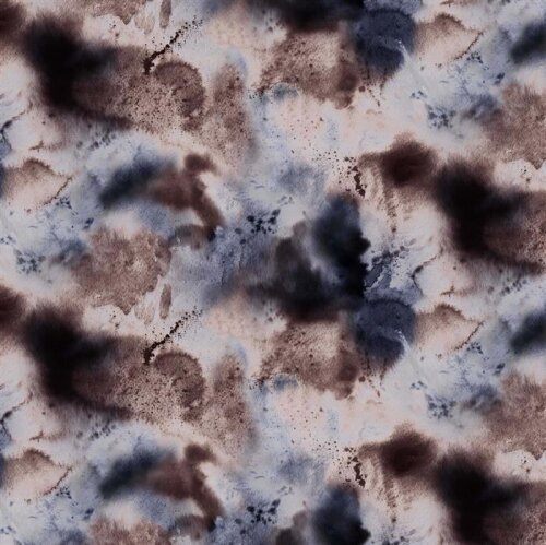 Ganzjahres-Sweat Digital aquarell Batik - dunkelblau