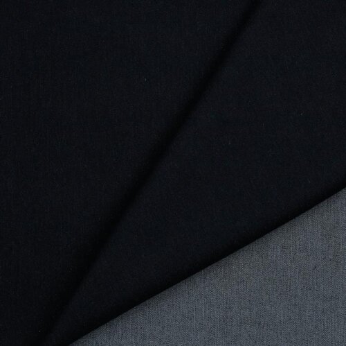 Stretch-Jeansstoff 110Z Recycled Vorgewaschen - blauschwarz