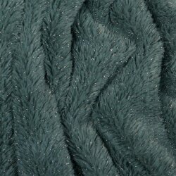 Faux fur with SILVER Lurex - medium grey