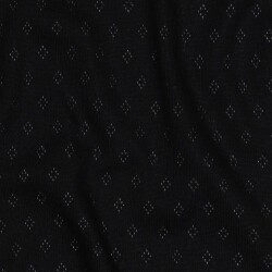 Fijn gebreide jersey *Vera* kant patroon - zwart