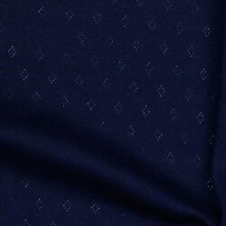 Fine knit jersey *Vera* lace pattern - dark blue