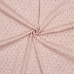 Jersey de punto fino *Vera* patrón de encaje - rosa cuarzo
