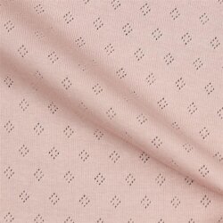 Maillot en tricot fin *Vera* motif dentelle - quartz rose