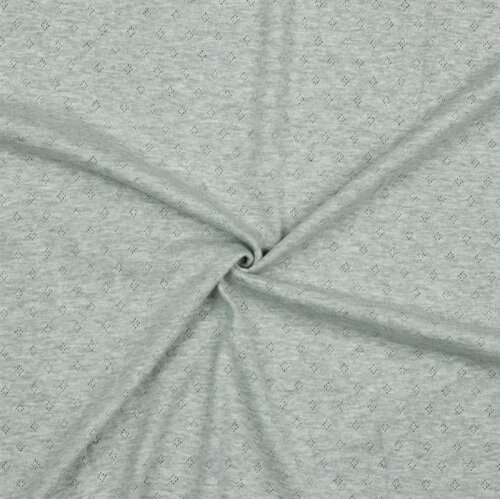 Fine knit jersey *Vera* lace pattern - mottled grey