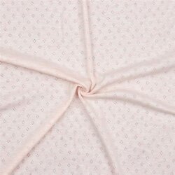Fine knit jersey *Vera* lace pattern - pink mottled