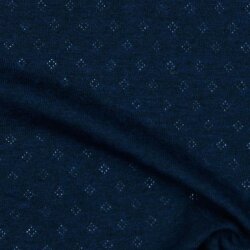 Jersey en tricot fin *Vera* motif dentelle - bleu marine...
