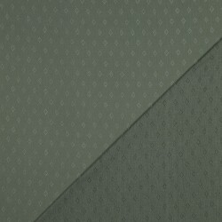 Fine knit jersey *Vera* lace pattern - old green