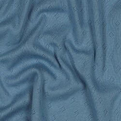 Fijn gebreide jersey *Vera* kant patroon - blauw