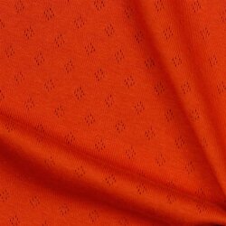 Maillot en tricot fin *Vera* motif dentelle - orange foncé