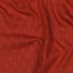 Fijn gebreide jersey *Vera* kant patroon - steenrood