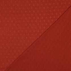 Fine knit jersey *Vera* lace pattern - stone red