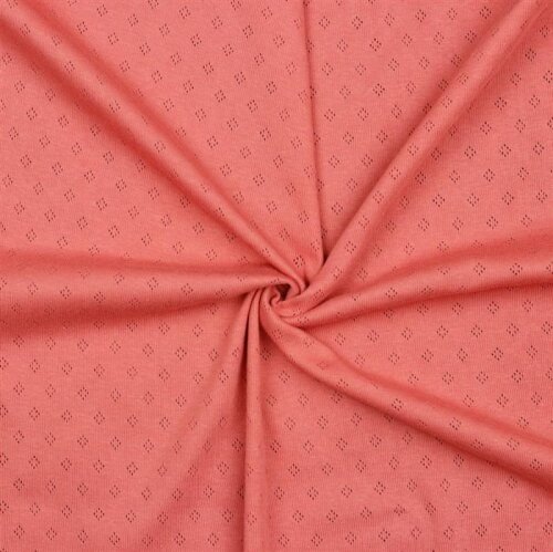 Fine knit jersey *Vera* lace pattern - dark pink