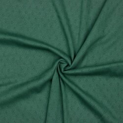 Fine knit jersey *Vera* lace pattern - dark green