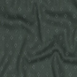 Fijn gebreid jersey *Vera* kanten patroon - donkergroen