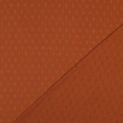 Fijn gebreide jersey *Vera* kantpatroon - cognac