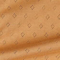 Fine knit jersey *Vera* lace pattern - dark salmon orange