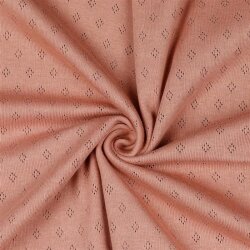 Fine knit jersey *Vera* lace pattern - pearl pink