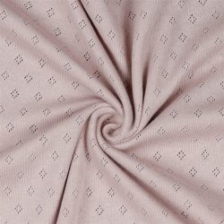 Fine knit jersey *Vera* lace pattern - dusky pink
