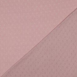 Jersey en maille fine *Vera* motif dentelle - rose sombre