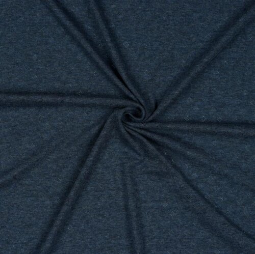 Jersey de punto fino *Vera* patrón de encaje - azul oscuro moteado